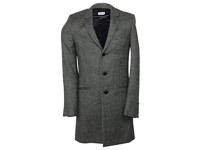 Saint Laurent Chester Coat in Grey Wool  ref.498998