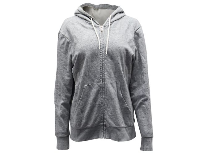 Sweat Capuche Zippé Coton Gris Sandro