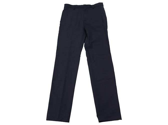 Apc a.P.C Rue Madame Paris Trousers in Blue Wool Navy blue