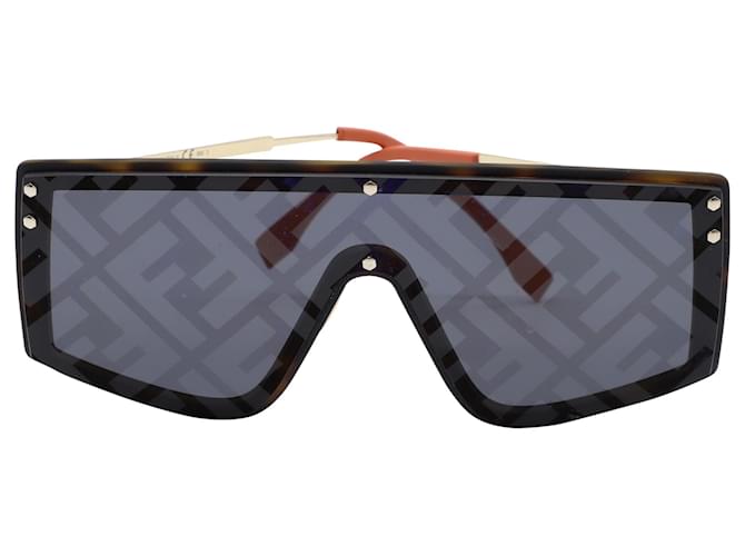 Fendi Fabulous FF M0076/G/S Sonnenbrille aus schwarzem Acetat Synthetisch Triacetat  ref.499061