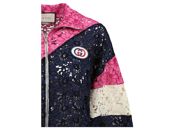 Gucci Floral Guipure Lace Track Jacket Multiple colors  ref.499106