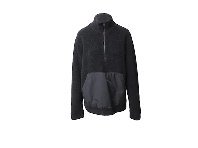 Autre Marque a.P.C. Summit Half Zip Fleece Pullover in Black Wool  ref.499110