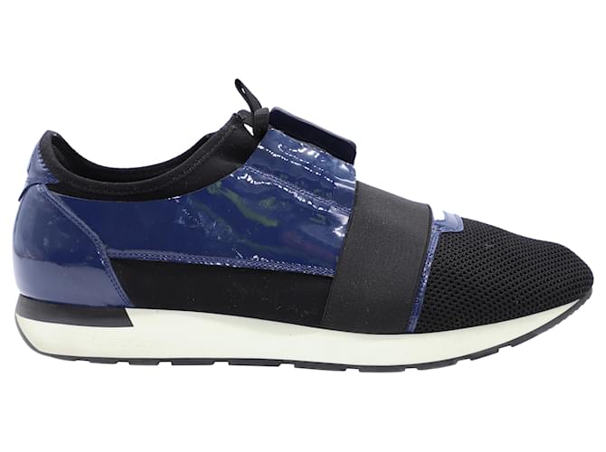 Balenciaga Race Runners in Blue Patent Leather Patent leather  ref.499171