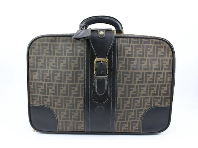 Fendi Brown Monogram FF Zucca Trunk Luggage Suitcase 119F10 Leather  ref.499233