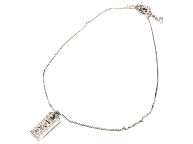 Dior necklace Silvery Metal  ref.499308
