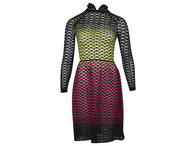 Missoni Perforated Knit Dress in Multicolor Polyester Multiple colors  ref.499416