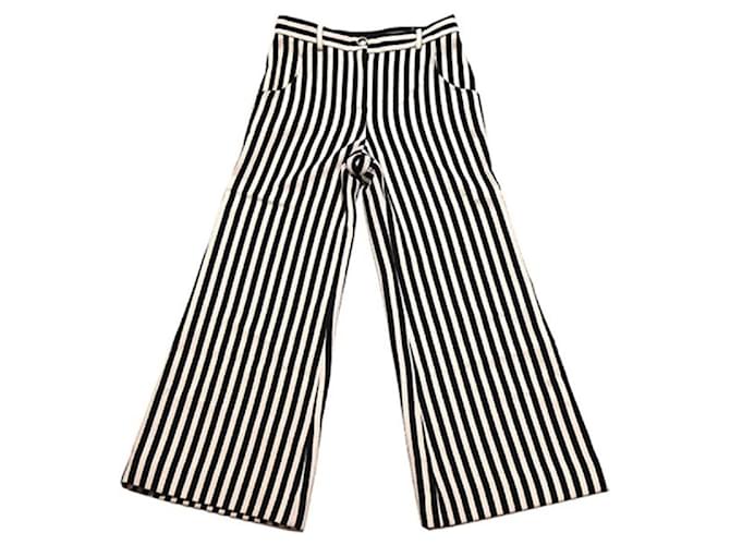 CHANEL AD2019 P60 LA PAUSA Striped Wide 