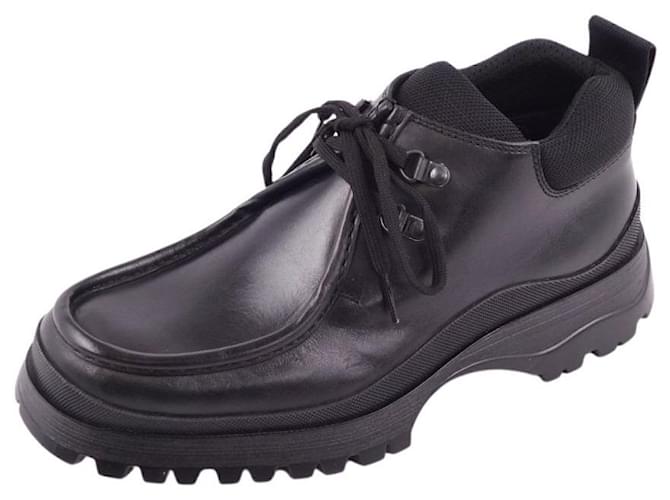 distillatie winkel Denken PRADA SPORT Tyrolean boots moccasin calf leather shoes shoes men's black  size 6 1/2 (25.5 cm equivalent) ref.499874 - Joli Closet