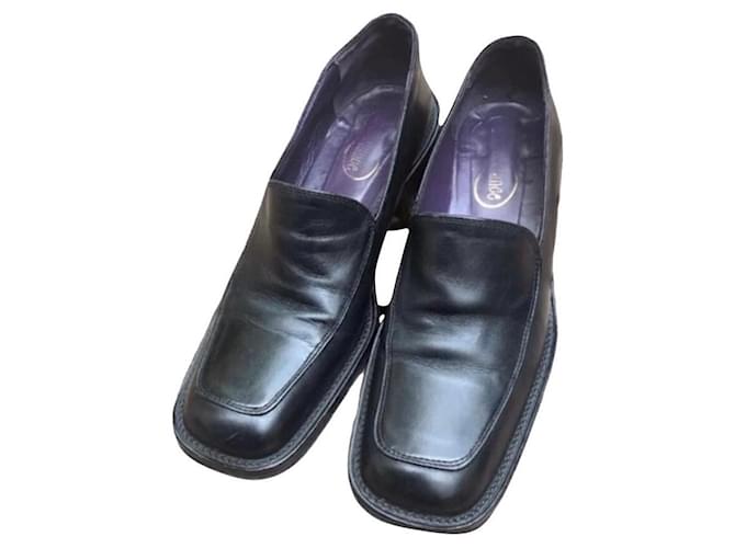 Vintage Free Lance loafers 36 black leather  ref.499960
