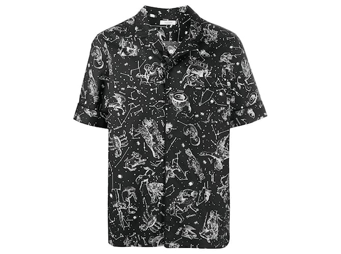 Valentino - Black and White Graphic Shirt Cotton  ref.499962