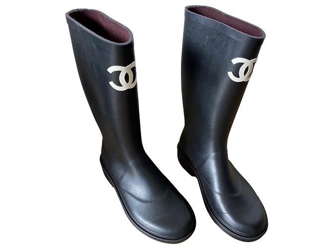 Chanel botas Negro