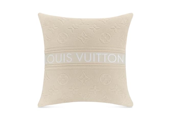 LOUIS VUITTON pillow / coussin LVACATION Beige Cotton  ref.500100