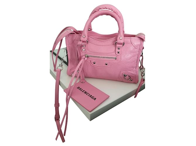 Balenciaga city Pink Leather  ref.500138