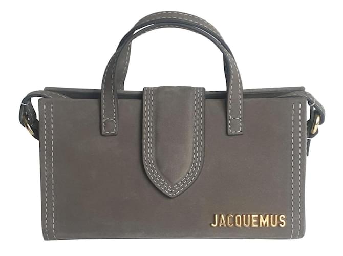Jacquemus Handbags Grey Leather Deerskin  ref.500139