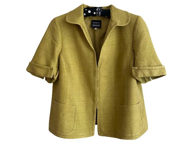 Blazer Akris in seta verde