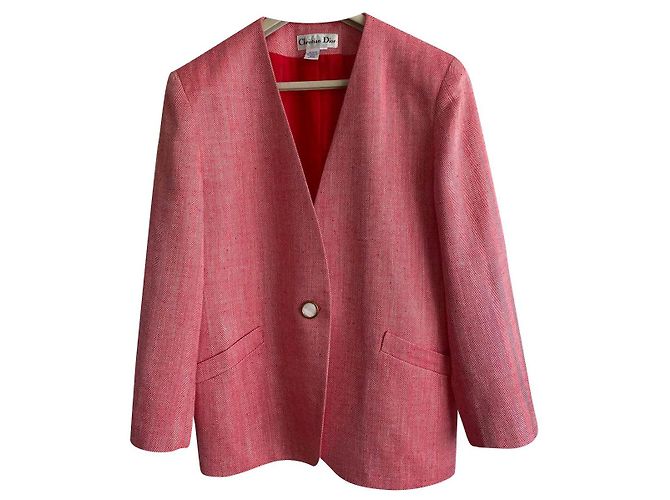 Blazer Christian Dior Rojo de Rayón XL Roja
