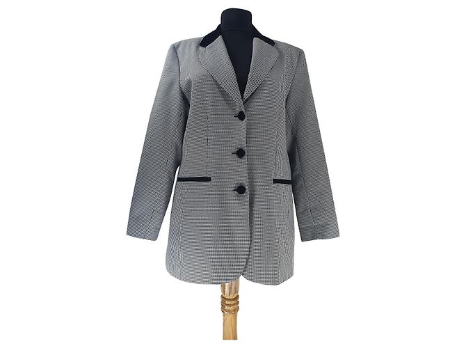 By Malene Birger Blazer Hahnentritt Schwarz Weiß