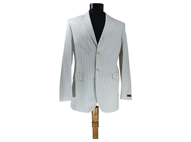 Blazer de rayas Givenchy blanco y azul de algodón