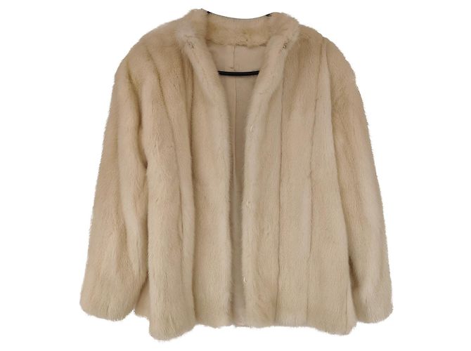 Autre Marque Maurice Kotler Nerzjacke Aus weiß
