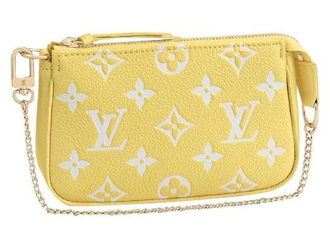 Louis Vuitton LV Mini pochette accessoires yellow Leather ref