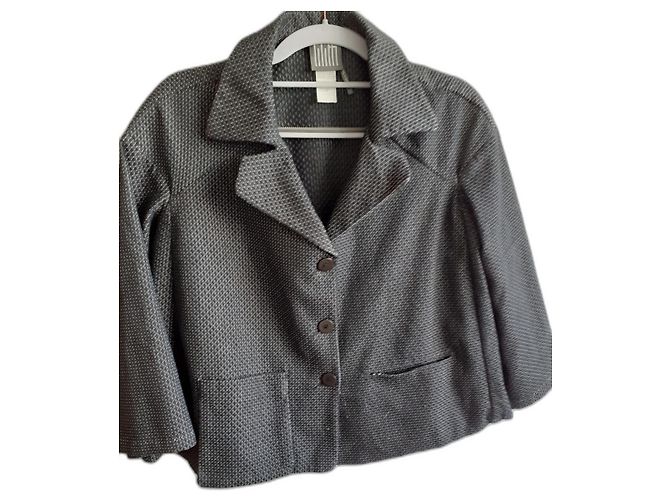 Autre Marque Lilith Cotton Elastane Jacket Blue Eggshell