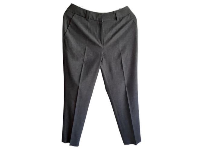 Autre Marque Dark grey chino pants polyester viscose elastane
