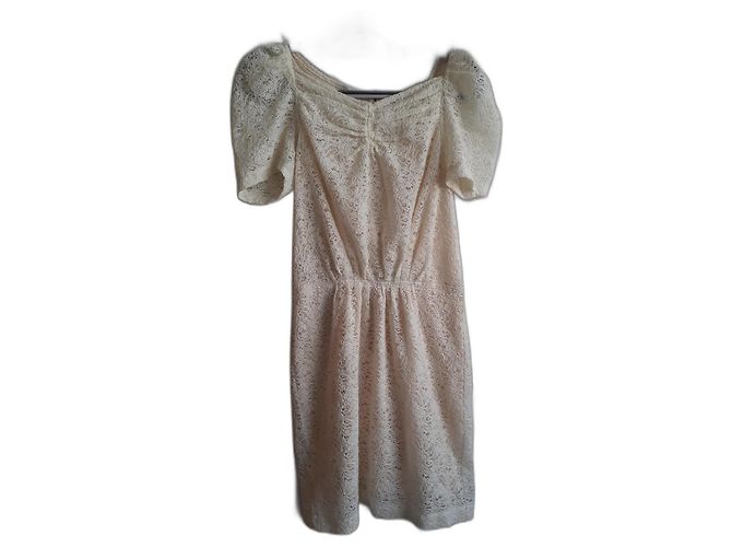 Maje Spitzenkleid in Eggshell Aus weiß 