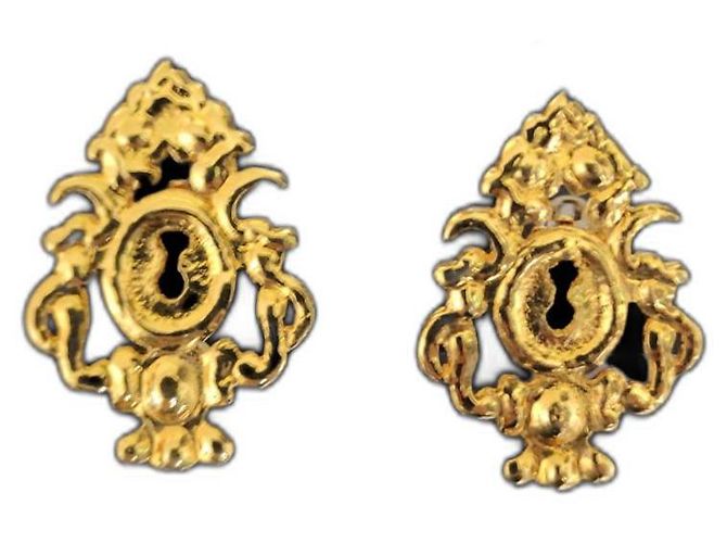 Boucles d'oreilles Rochas style baroque dorées