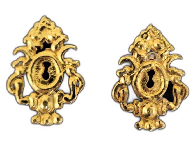Rochas Earrings Golden Metal  ref.500936
