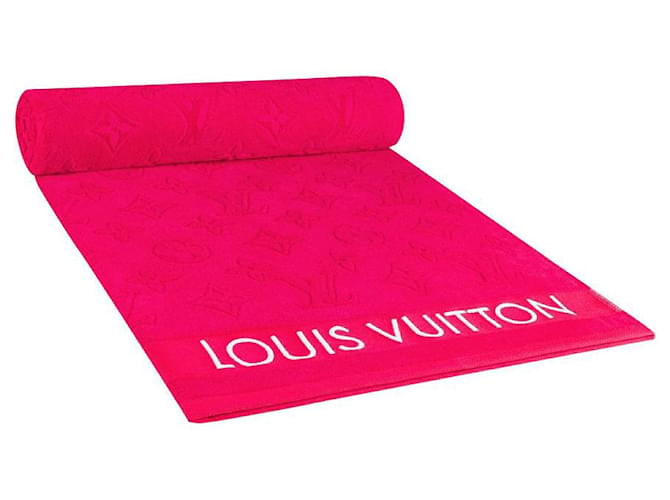 Louis Vuitton LV beach towel new Fuschia Cotton  ref.500944