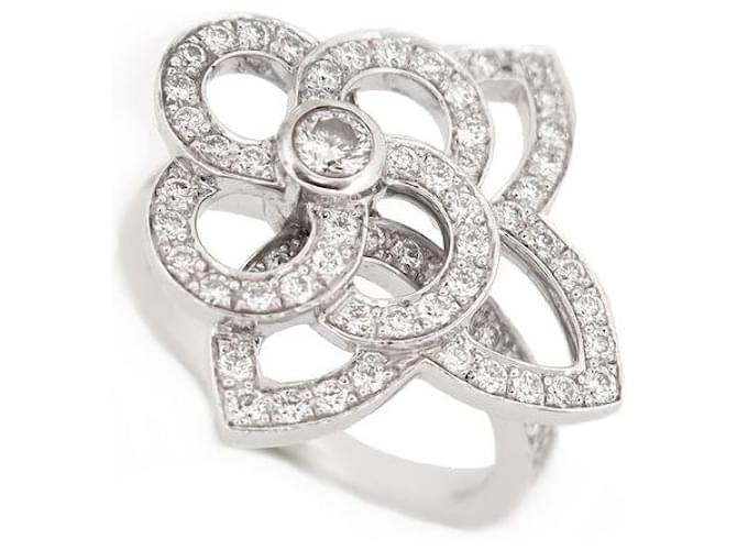 LOUIS VUITTON LES ARDENTES FLOWER RING 51 WHITE GOLD 18K AND