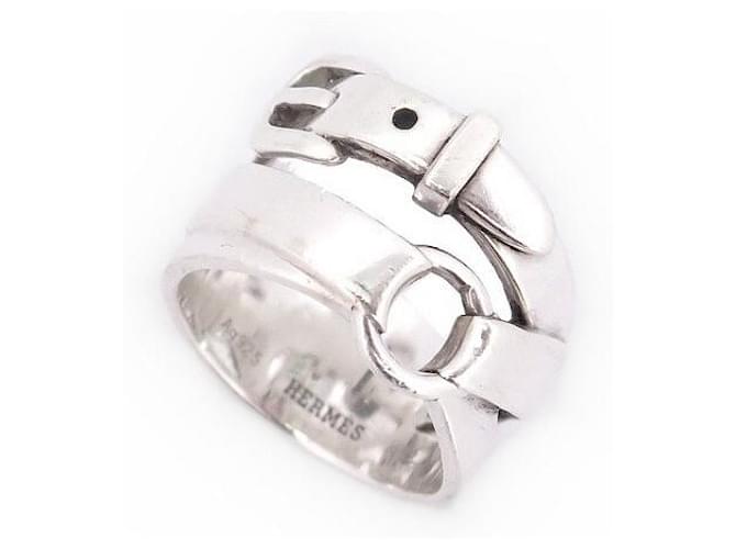 Hermès HERMES DEBRIDEE GM T RING 52 in Sterling Silver 925 10 GR