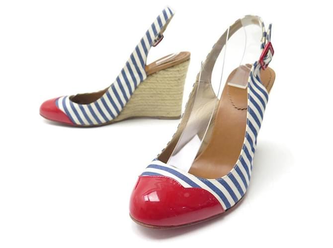 CHUS CHRISTIAN LOUBOUTIN SHOES 39 ESPADRILLES WEDGE WEDGES Leather  ref.501062