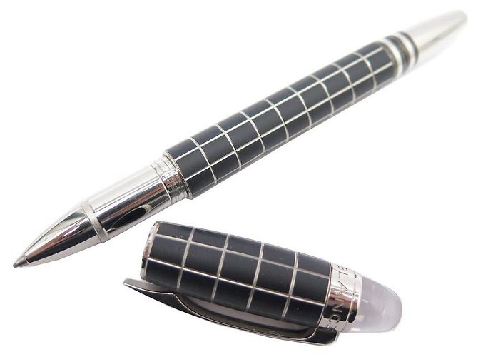 PENNA ROLLER MONTBLANC STARWALKER IN METALLO E GOMMA NERA