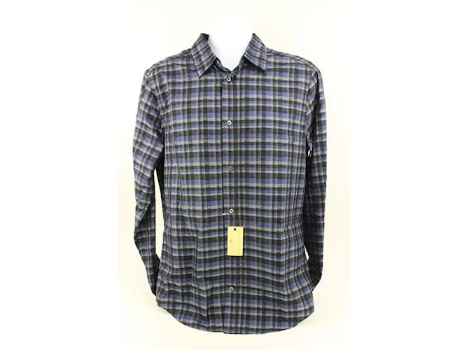 Louis Vuitton Camisa de manga larga con botones y monograma LV a cuadros XL para  hombre ref.501090 - Joli Closet