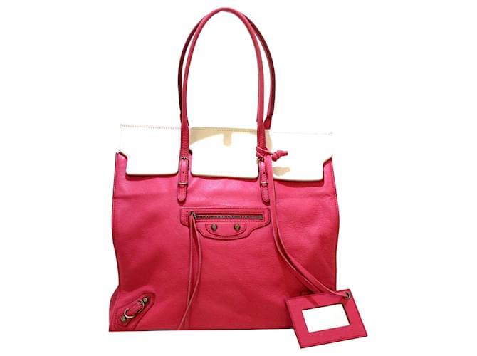 Pink Papier A5 Leather Tote Bag Pony-style calfskin ref.501216 - Joli Closet