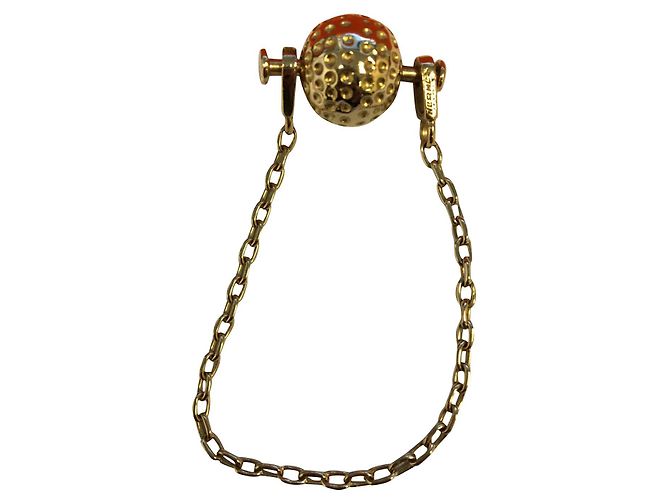 Hermès Gold Golf Keyring 18k Gold Yellow 