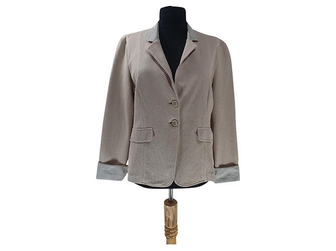 Blazer Fabiana Filippi de algodón beige