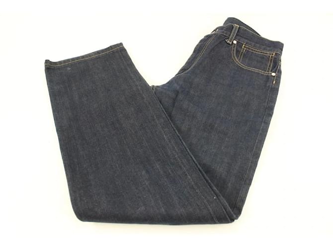Louis Vuitton Tamanho dos homens 30 Calça jeans US Dark Rinse LV Fleur Logo  ref.501903