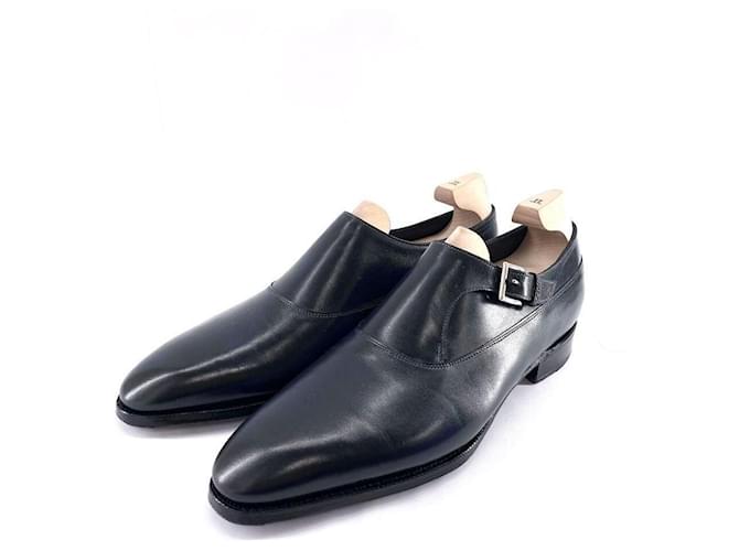JOHN LOBB Dress shoes / UK9 / NVY / Leather / Misty calf / Single monk ...