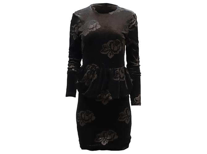 Ganni Bloomsbury Kleid aus schwarzem Polyester  ref.502201