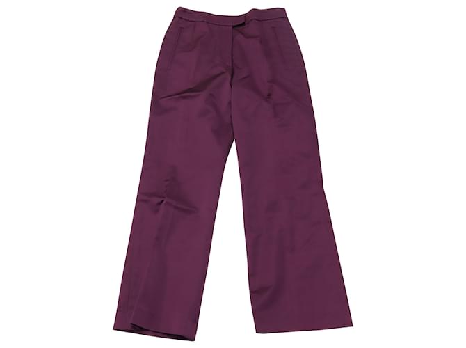 Dries Van Noten Pantalon Large en Coton Violet  ref.502212
