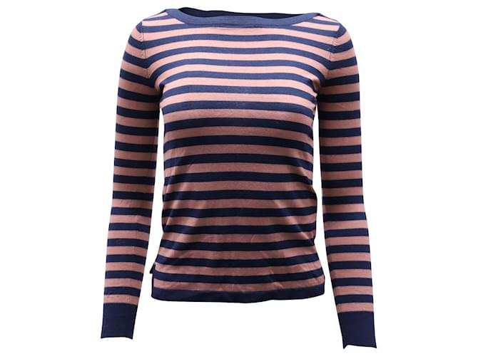 Autre Marque A P C Striped Knit Top in Multicolor Wool Pink  ref.502234