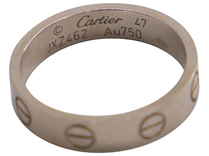 Cartier Love Wedding Band in Platinum Gold Silvery Metallic Metal  ref.502255