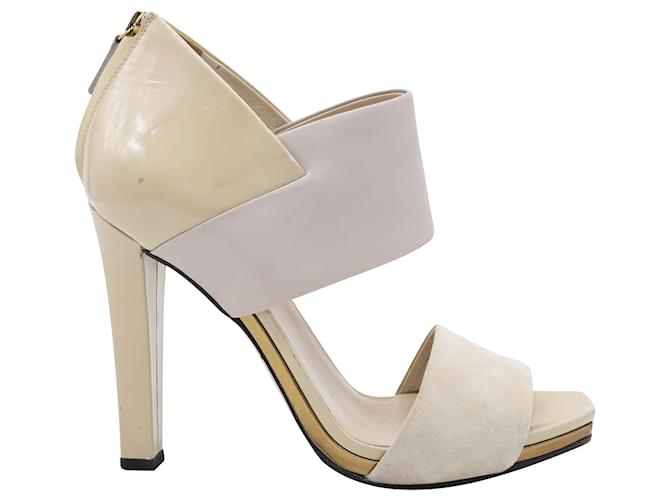 Gucci Heeled Mules in Nude Leather Flesh  ref.502256
