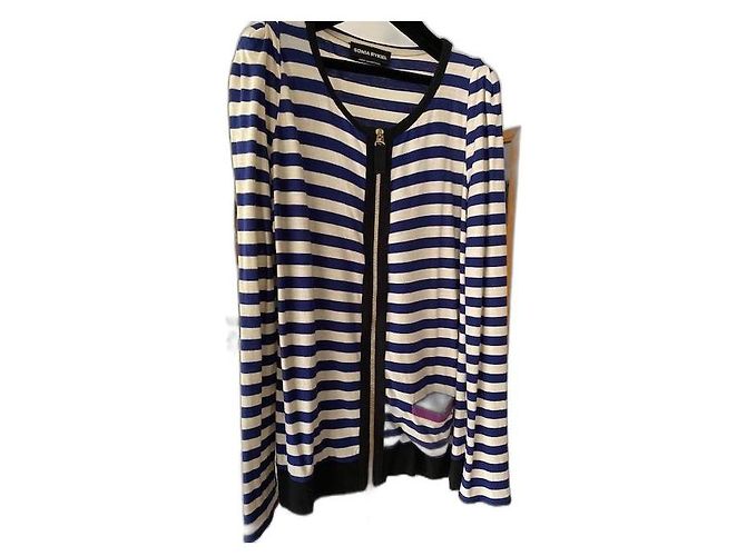 Sonia Rykiel Gilet rayé coton avec fermeture