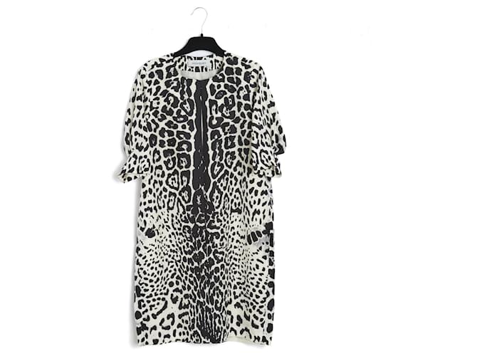 Yves Saint Laurent BOXY SEIDE PANTHER IN36 Leopardenprint  ref.502427