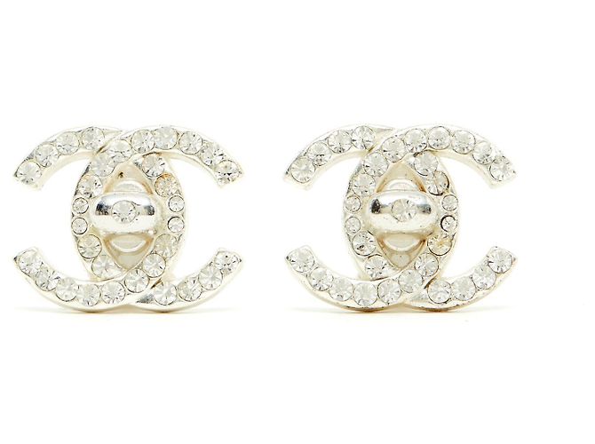Chanel 96STRASS ARGENTO XL CC TURNLOCK