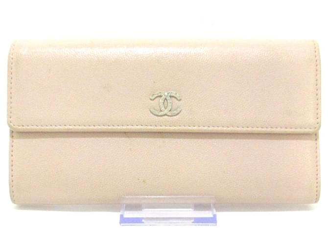 Chanel wallet Beige Leather ref.502484 - Joli Closet