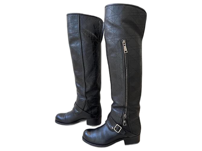 Dior Boots Black Leather  ref.502526